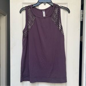 $10 Deals 🤝🔖 90 Degrees purple mesh tank top workout size medium